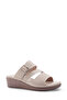 105511.Z5Fx Beige Women's Wedge Heel Slippers - 2