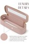 Makeup Brush Travel Case Slim Makeup Bag for Women Clear Cosmetic Bag Cute Makeup Case Pink Toiletry Bag for Traveling Transparent Car Makeup Bag Aesthetic Makeup Brush Bag - 6
