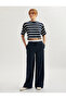 Dark blue Cotton Crop T-Shirt - 2