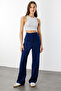 Comfortable Palazzo Trousers with Velcro Waist Velcro-Pants