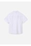 Male Child Mao Collar Short-Sleeve White Shirt 6137 - 2
