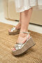 Rex Silver Tassel Detailed Women's Platform Sandals - 4