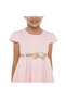 Girls Elegant Lt Pink/Gold Jacquard & Tulle Party Dress - 5