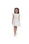 Girls Elegant Green/Gold Jacquard & Tulle Party Dress - 2