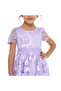 Lilac 3D Flower Mesh Occasion Dress - 5
