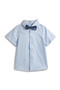 Blue Waistcoat And Short Set With Shirt And Bow Tie - 4