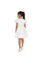 Ivory/Gold Bow Jacquard Dress - 2