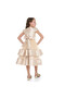 Chic Champagne Satin Party Dress With Mesh & Decoration - 4