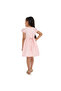 Chic Pink/Gold Lapel Jacquard Dress - 4