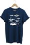 Fishing Fishing Longtail Orkinos Tuna Fish Printed 100% Cotton Regular Fit Navy Blue T-Shirt