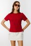 Women's T-Shirt Short Sleeve Organic Cotton Crew Neck Crop T-Shirt Women-T-Shirt - 3