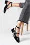Patent Leather Open Back Square Toe Short Heel Daily Comfortable Ballerina Women's Heeled Shoes - 3