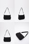 Black U16 Daily Sports Canvas Fabric Baguette Women's Hand and Shoulder Bag U:23 E:16 W:7 - 8