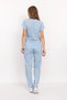 Baby Blue Lycra Unisex Doctor Nurse Hospital Scrubs Uniform Set - 4