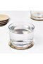 GLATTIS Brass-Colour Coasters with Holder, 8.5 cm, 6-Pack IKEA Stainless Steel Set - 3