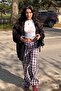 Red Plaid Women's Trousers Mg2401 - 2