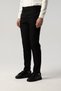 Long Tongue Waist Buckle Detailed Black Fabric Trousers 2351-07 - 5