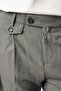 Front Pleated Leg Double Seersucker Fabric Striped Gray Trousers 2286-65 - 3