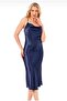 Degaje Collar Midi Length Satin Dress - 5