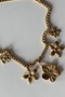 Golden Flowers Steel Necklace - 4