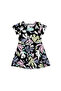 Girl's Print Cutouts Leaf Short Sleeve Dress - 3