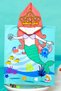 Submarine Girl Poncho Towel and Girdle Log (2/8 Years Old) - 3