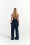 Pailey Back Low-Cut Navy Blue Vest Pants Suit - 3