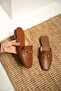 Sangi Taba Buckle Detailed Women's Slippers - 2