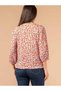 Lupinn women's floral tie-up v-neck blouse - summer chic everyday top, new season trend blouse - 3
