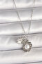 Silver Color Chain Openable Pearl Shell Shaped Women's Necklace (316L Steel) - 2
