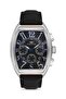 Black Leather Cord Men's Wrist Watch Fm11447B-J2