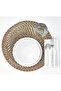 4 Pieces Round American Service Diameter 37 cm Ikea Set of 4 Plates Service Placemat Placemat Sea Ornament - 2