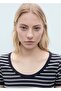 Striped Cotton T-Shirt with Low-Cut Collar - 6