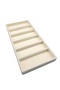 Domestic Production Lefkoşa Model Suede Fabric Cream Color 38 Cm / 19 Cm Glasses Display Drawer Stand - 5