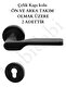 Black Badge Round Door Handle - Eda Series - Steel Yale Door Instant and Back