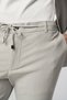 Comfortable Fit Trousers Lace-Up Beige Striped Seersucker Sports Set 10001-30 - 4