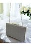 2026 Fashion Anthracite Gray Platinum Color Stone Sim Non-Shedding Sim Women's Evening Dress Bag Wedding Engagement Graduation - 5