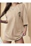 Stylish Oversized Letter Print T-Shirt for Women - Casual Round Neck, Medium Stretch Fabric - 5