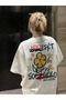 Oversized White T-Shirt for Women with Vibrant Graffiti Print - Short Sleeve, Loose Fit,