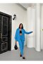 Women's Double Linen Shirt, Trousers, Top and Bottom Set - 8