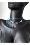 Amethyst Aquamarine Natural Stone Blue Chakra Design Choker Silver Women's Necklace