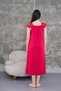 Lohussa Women's Fuchsia Design Summer Cotton Maternity Maternity Dressing Gown, Pajama Set, Nightgown Set of 4 - 3