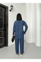 Women's Double Linen Shirt, Trousers, Top and Bottom Set - 4