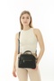 Black Business Style 3 Pocket Lined Leather Bag - 7