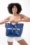 Blue Sand Resistant Large Size Beach Bag - 2