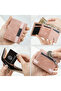 Marseille Pink Zippered Genuine Leather Wallet with Mirror Elastic Rfid Protection Men Women - 6
