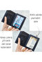 Marseille Navy Blue Zippered Genuine Leather Wallet with Mirror Elastic Rfid Protection Men Women - 5