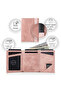Marseille Pink Zippered Genuine Leather Wallet with Mirror Elastic Rfid Protection Men Women - 5