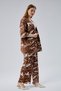 Mooncover Women's Casual Summer Kimono and Loose Pants with Pockets Two-Piece Set – Brown - 2