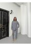 Women's Double Linen Shirt, Trousers, Top and Bottom Set - 4